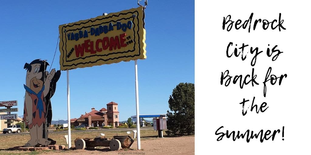 Bedrock city is open once more! The roadside attraction was purchased and shut down but the new owner decided it deserved one last run and now it's back open for the summer! You can come and enjoy one last hurrah at this adorable homage to the Flintstone's family.